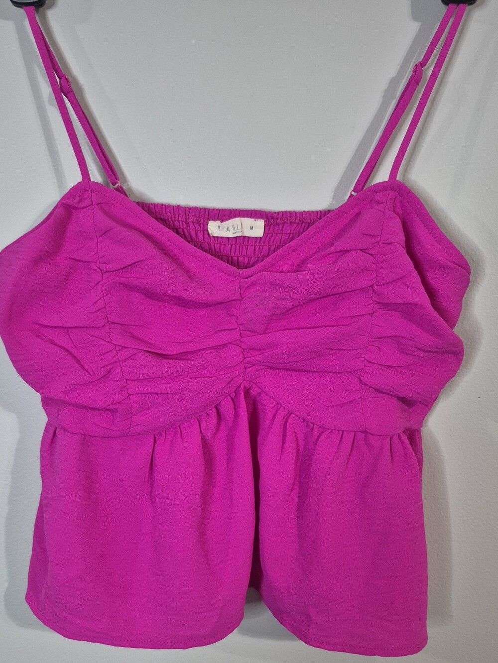 ILLA ILLA Fuchsia Smocked Bust Camisole